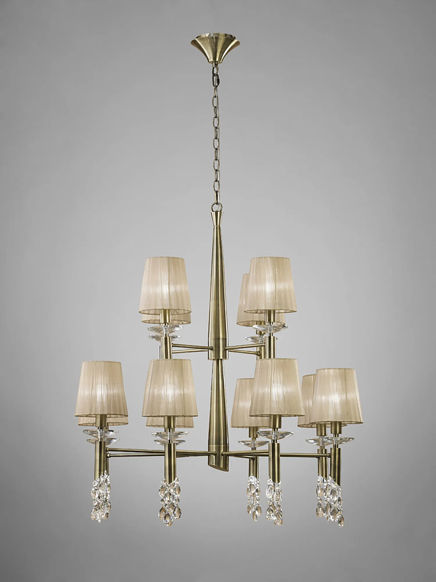 Tiffany AB Crystal Ceiling Lights Mantra Tiered Crystal Fittings